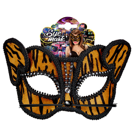 Widmann SRL Tijgermasker met steentjes