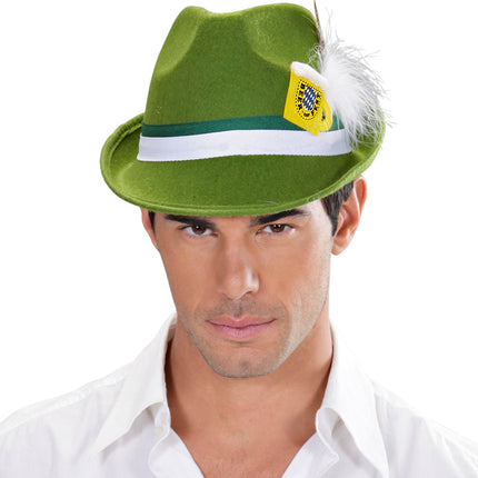 Widmann SRL Tiroler hoed groen met veer