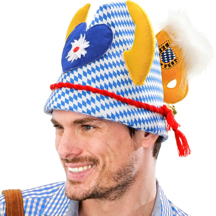 Widmann SRL Tiroler oktoberfest hoed blau weiss