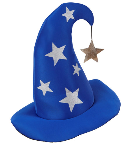 Widmann SRL Tovenaarshoed blauw met sterren