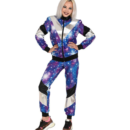 Widmann SRL Trainingspak disco blauw jaren 80