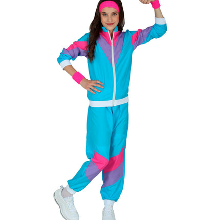 Widmann SRL Trainingspak jaren 80 blauw kinderen