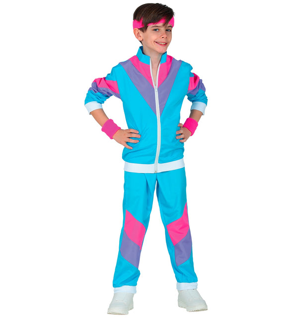 Widmann SRL Trainingspak jaren 80 blauw kinderen