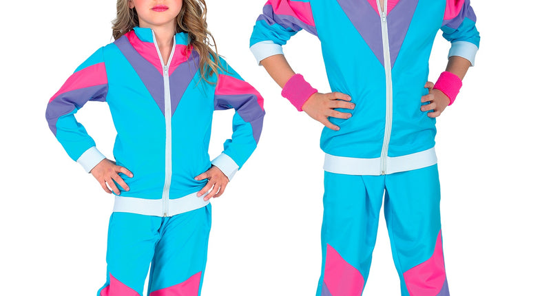 Widmann SRL Trainingspak jaren 80 blauw kinderen