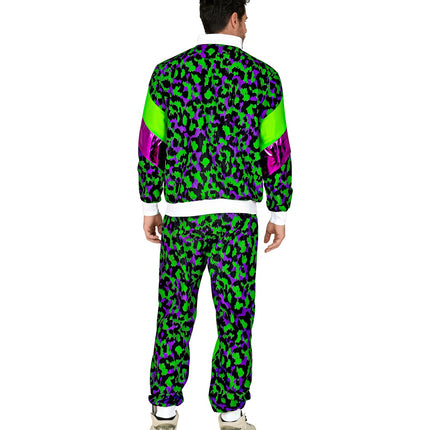 Widmann SRL Trainingspak neon panter print retro