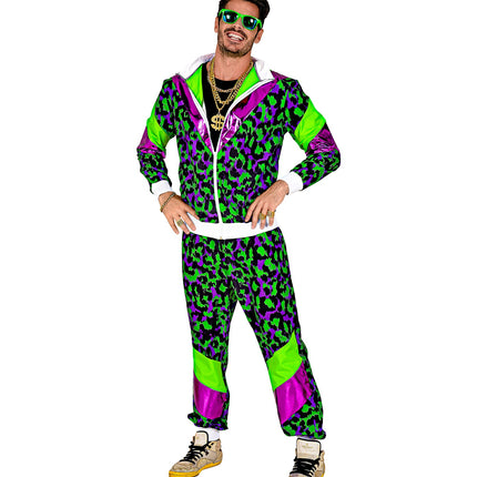 Widmann SRL Trainingspak neon panter print retro