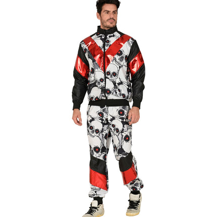 Widmann SRL Trainingspak schedels zwart rood