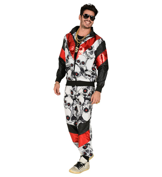 Widmann SRL Trainingspak schedels zwart rood