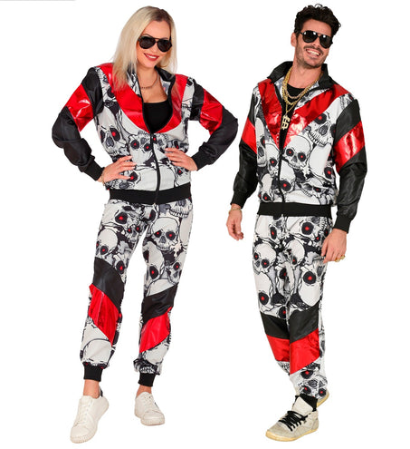 Widmann SRL Trainingspak schedels zwart rood