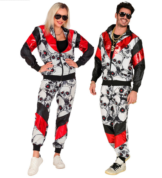 Widmann SRL Trainingspak schedels zwart rood