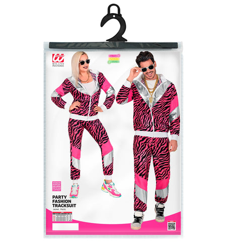 Widmann SRL Trainingspak tijger neon roze jaren 80