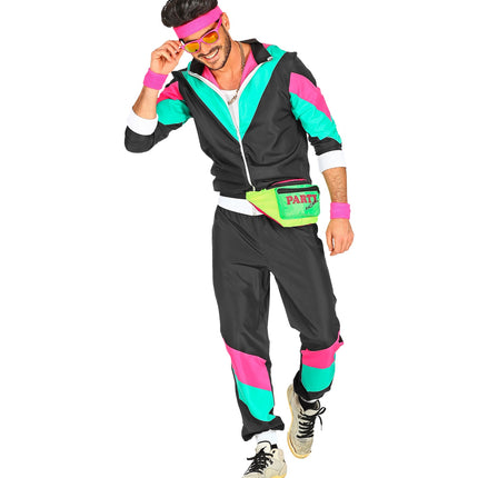 Widmann SRL Trainingspak zwart jaren 80