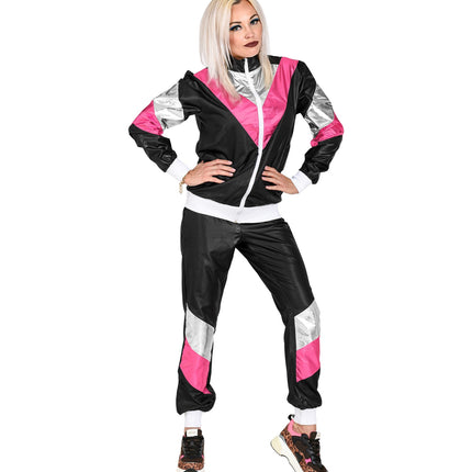 Widmann SRL Trainingspak zwart neon roze zilver