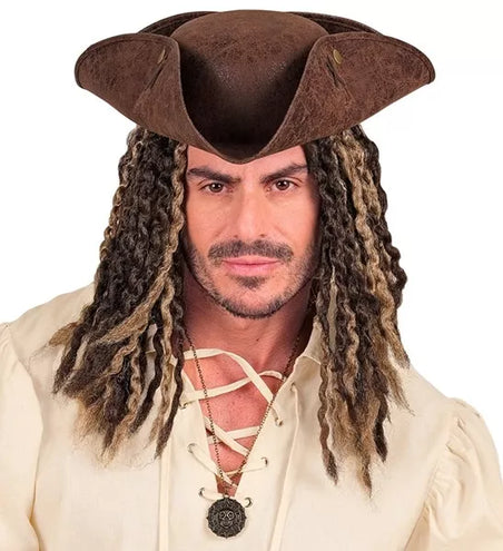 Widmann SRL Tricorn hoed verweerd leer bruin Julia