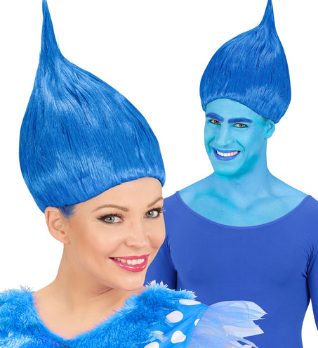 Widmann SRL Trollen pruik blauw