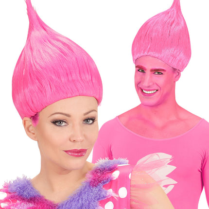 Widmann SRL Trollen pruik roze