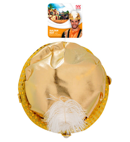 Widmann SRL Tulband sultan in goud met nep parels