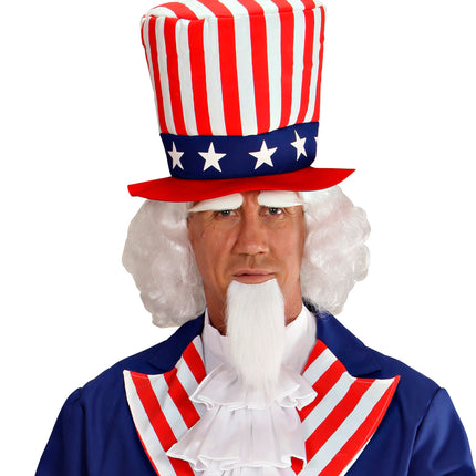 Widmann SRL Uncle Sam pruik USA Amerika luxe