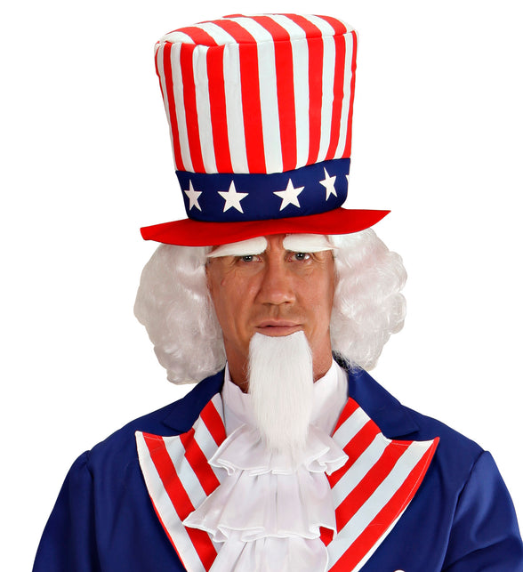 Widmann SRL Uncle Sam pruik USA Amerika luxe