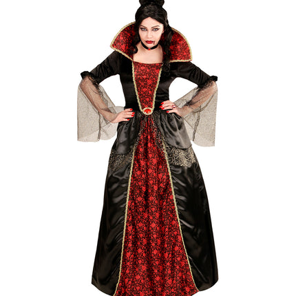 Widmann SRL Vampieren jurk zwart rood creepy