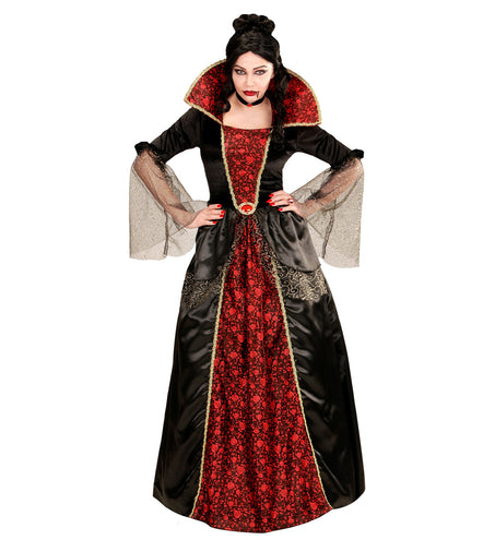 Widmann SRL Vampieren jurk zwart rood creepy