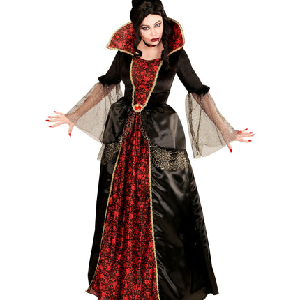 Widmann SRL Vampieren jurk zwart rood creepy