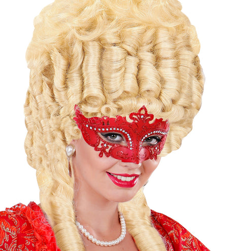 Widmann SRL Venetiaans oogmasker Lune rood