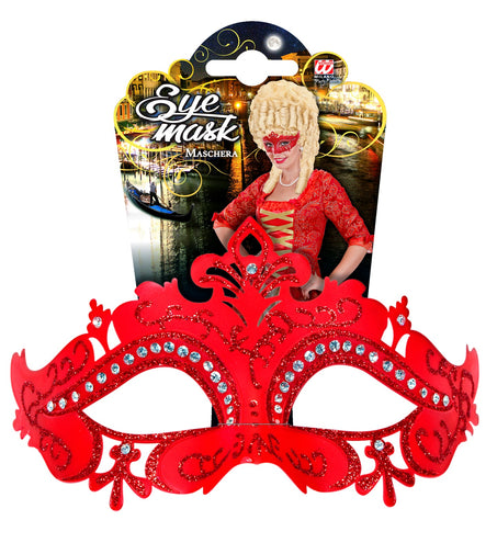 Widmann SRL Venetiaans oogmasker Lune rood