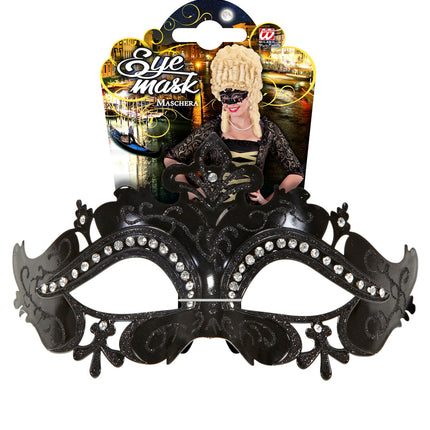 Widmann SRL Venetiaans oogmasker Vera zwart