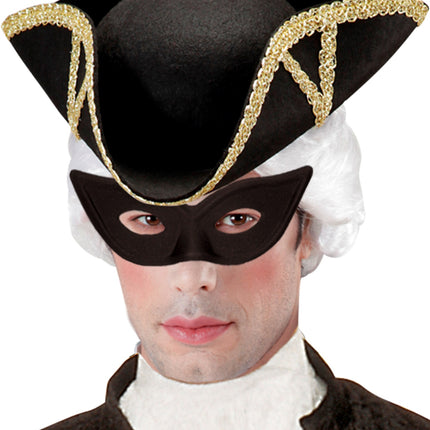 Widmann SRL Venetiaans oogmasker zwart volwassenen