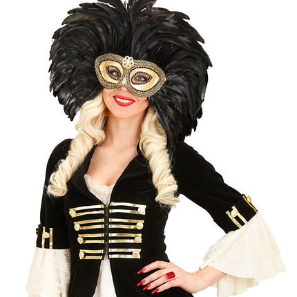 Widmann SRL Venetiaans verenmasker zwart