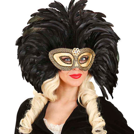 Widmann SRL Venetiaans verenmasker zwart