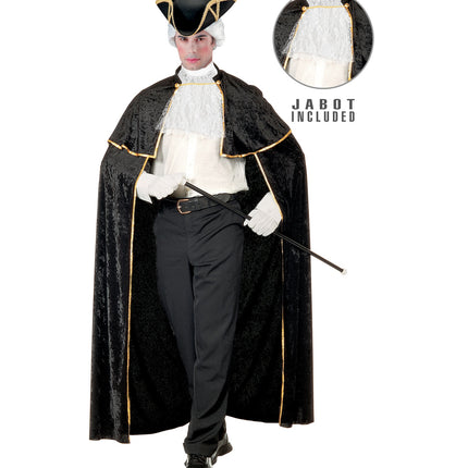 Widmann SRL Venetiaanse cape zwart fluweel