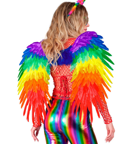 Widmann SRL Veren vleugels regenboog opvouwbaar 80x60 cm