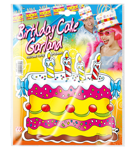Widmann SRL Verjaardag slinger taarten 3 meter