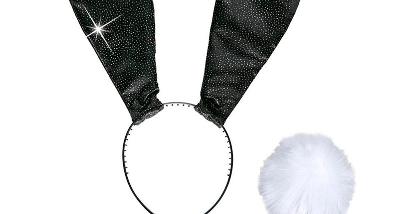 Widmann SRL Verkleedset bunny zwart glitters