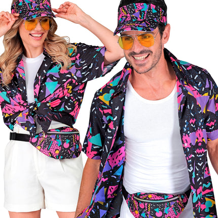 Widmann SRL Verkleedset funky fashion jaren 80 zwart