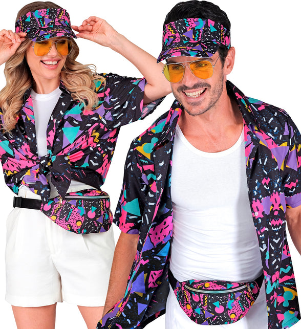 Widmann SRL Verkleedset funky fashion jaren 80 zwart