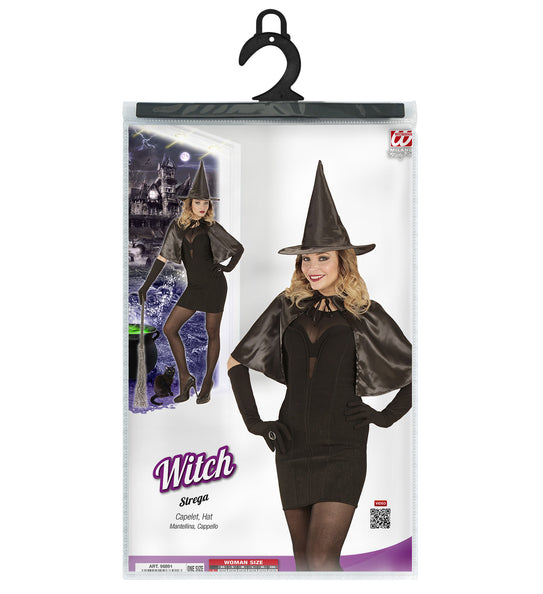 Widmann SRL Verkleedset heks zwart