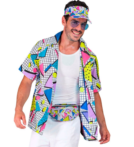 Widmann SRL Verkleedset jaren 80 funky fashion wit