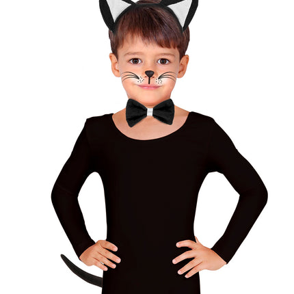 Widmann SRL Verkleedset kat oren staart en strik