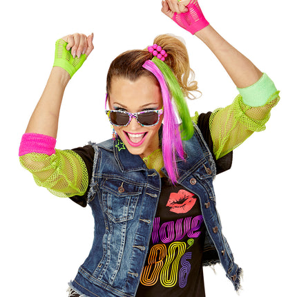 Widmann SRL Verkleedset retro neon jaren 80