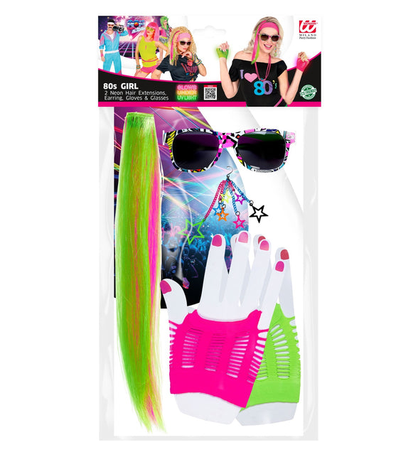 Widmann SRL Verkleedset retro neon jaren 80