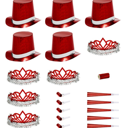Widmann SRL Versierset Happy New Year rood