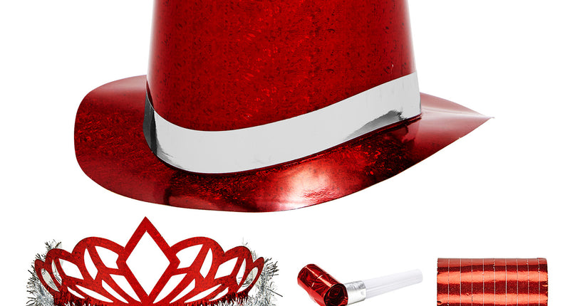 Widmann SRL Versierset Happy New Year rood