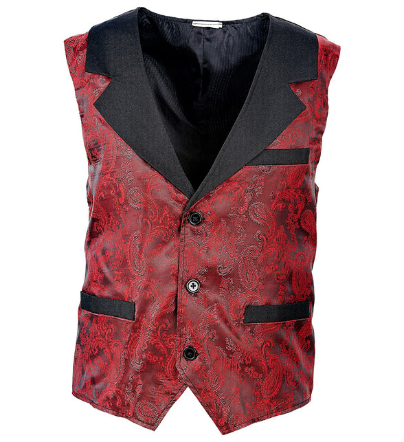 Widmann SRL Vest rood vintage steampunk