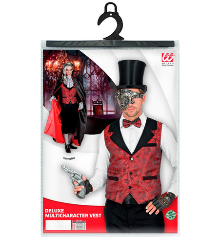 Widmann SRL Vest rood vintage steampunk