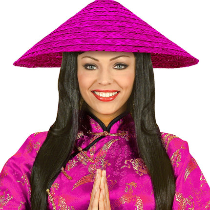 Widmann SRL Vietkong strohoed roze