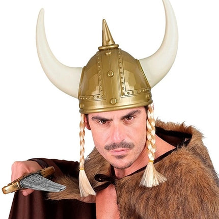Widmann SRL Viking helm gehamerd met vlechten Daan