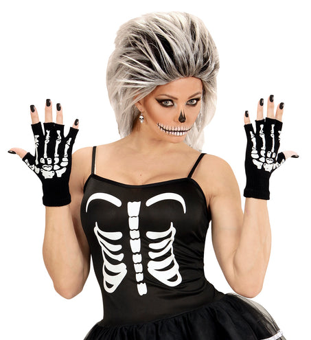 Widmann SRL Vingerloze handschoen skelet